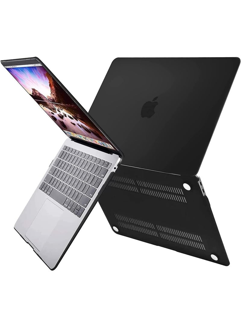 1Pack Rubberized Hard Case Compatible with MacBook Air 15 inch 2026--2023 Release M5 A3448/M4 A3241/ M3 A3114/ M2 A2941 Liquid Retina Display Touch ID, Protective Plastic Hard Shell Case Cover, Black - Image 2